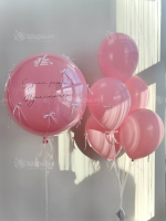 Сет воздушных шаров Чудесный розовый с бантиками