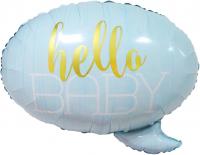 Фигура на выписку HELLO BABY Спич голубая