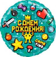 Круг С ДР Game Time Пиксели