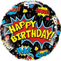 Круг HBD Граффити на черном