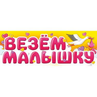 Магнит на авто Везем малышку