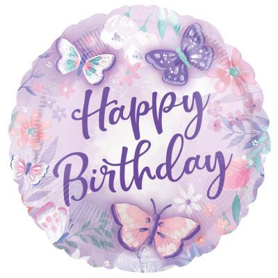 Круг HBD Бабочки Нежные