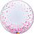 Шар-сфера Bubble Deco конфетти розовое