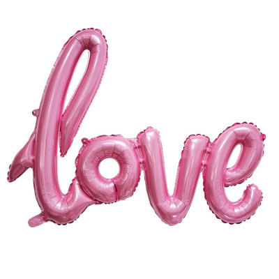 Фигура-надпись LOVE розовая