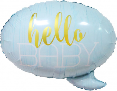 Фигура на выписку HELLO BABY Спич голубая