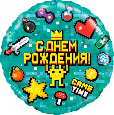 Круг С ДР Game Time Пиксели