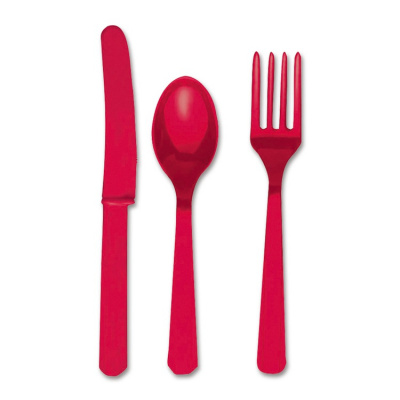 Столовые приборы Apple Red