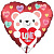 Сердце Мишка Love you