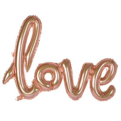 Фигура-надпись LOVE розовое золото