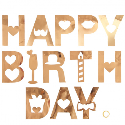 Гирлянда HBD Резные сердца