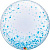 Шар-сфера Bubble Deco конфетти голубое