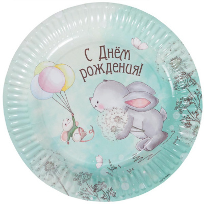 Тарелки С ДР Зайка