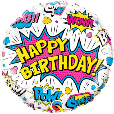 Круг HBD Граффити на белом